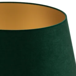 Pantalla Cone Altura 25,5 cm, verde oscuro/dorado