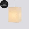 Pantalla de lámpara HAY Cube, altura 55 cm, blanca, de papel