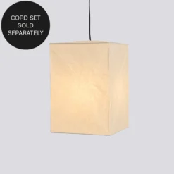 Pantalla de lámpara HAY Cube, altura 55 cm, blanca, de papel