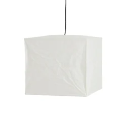 Pantalla de lámpara HAY Cube, altura 40 cm, blanca, de papel