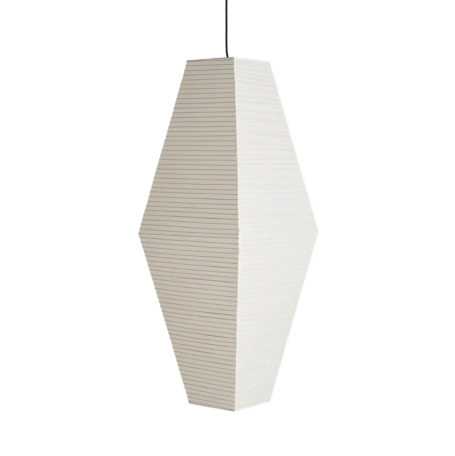 Pantalla de lámpara HAY Prism, altura 110 cm, blanca, papel