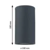 Pantalla de lámpara Paulmann URail Valerio 2Easy, negra, Ø 10 cm