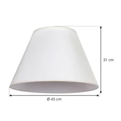 Pantalla de lámpara Pseudosofia para lámpara de pie, color crudo/estructura