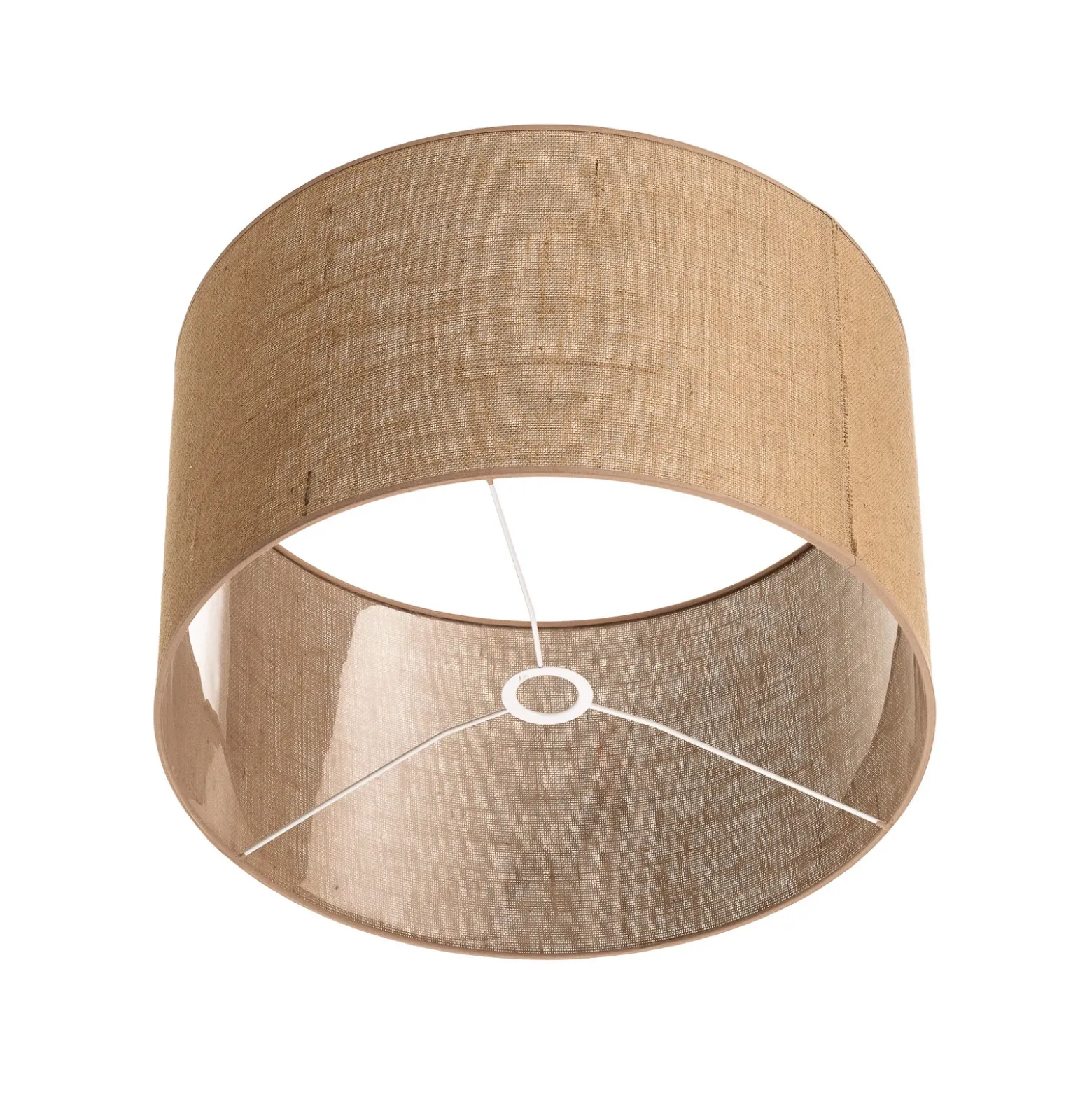 Pantalla de lámpara «Roller», marrón claro, Ø 50 cm, altura 30 cm