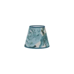 Pantalla de lámpara Sofia Altura 15,5 cm Estampado floral turquesa