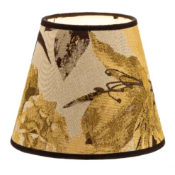 Pantalla de lámpara Sofia Altura 15,5 cm, estampado floral amarillo
