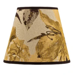 Pantalla de lámpara Sofia Altura 15,5 cm, estampado floral amarillo