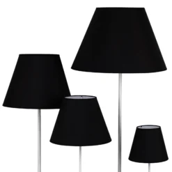 Pantalla de lámpara Sofia Altura 31 cm, negro/blanco