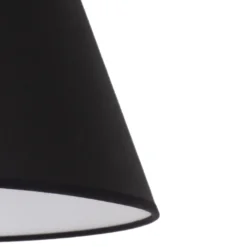 Pantalla de lámpara Sofia Altura 31 cm, negro/blanco