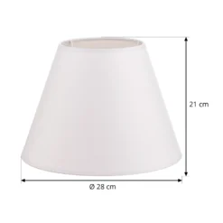 Pantalla de lámpara Sofia Altura 21 cm, blanco