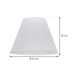 Pantalla de lámpara Sofia Altura 25 cm, blanco