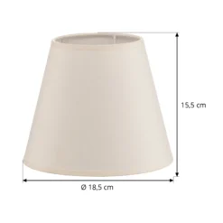 Pantalla de lámpara Sofia Altura 15,5 cm, crudo/blanco