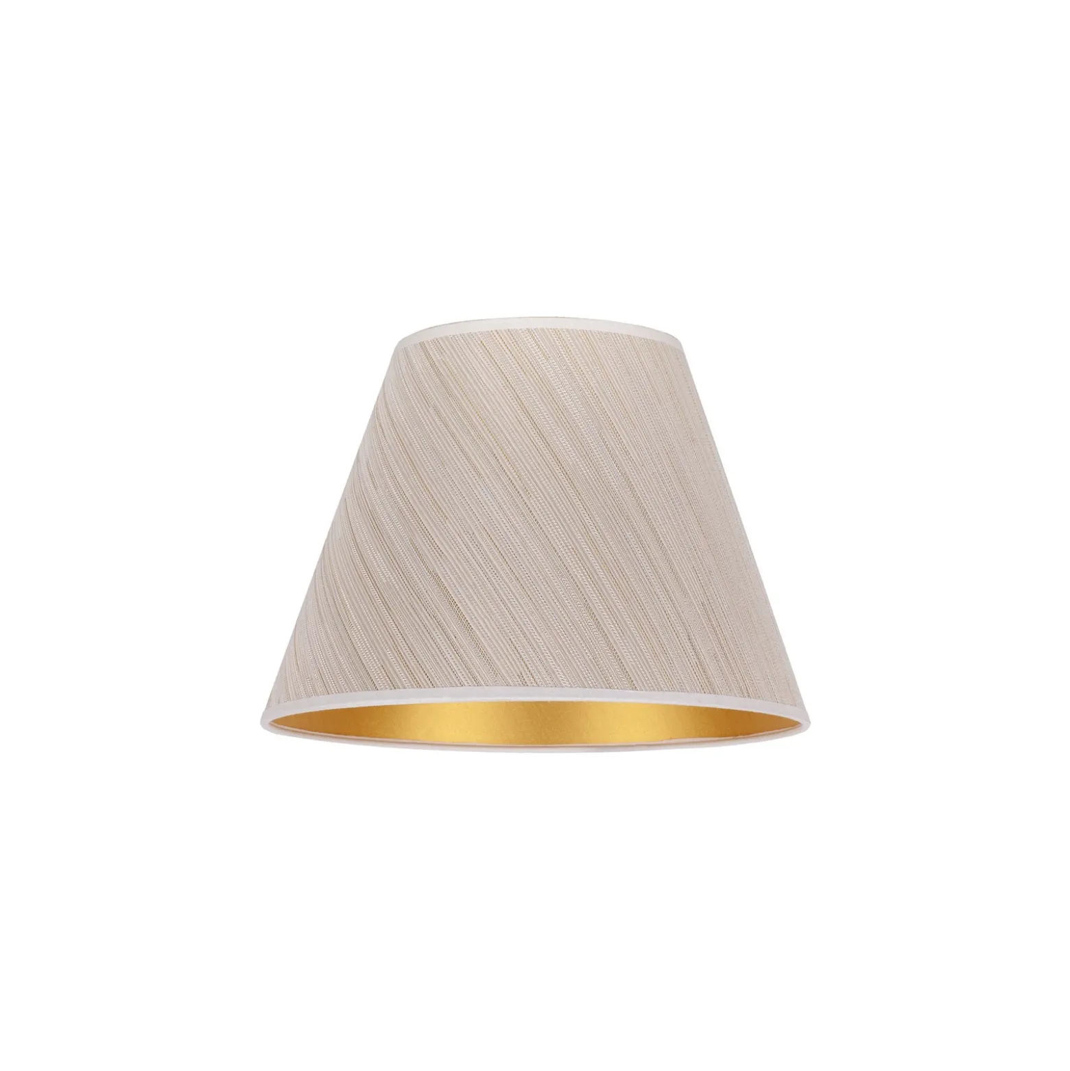 Pantalla de lámpara Sofia Altura 21 cm, rayas blancas/doradas