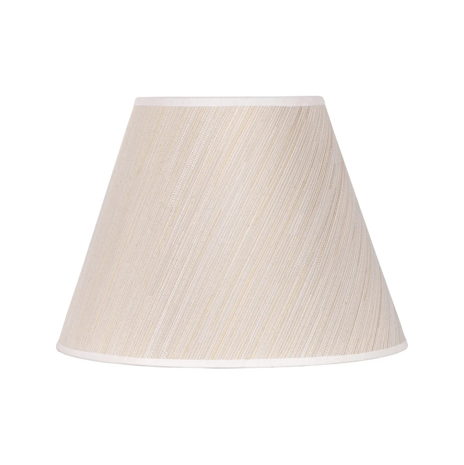 Pantalla de lámpara Sofia Altura 21 cm, rayas blancas/doradas