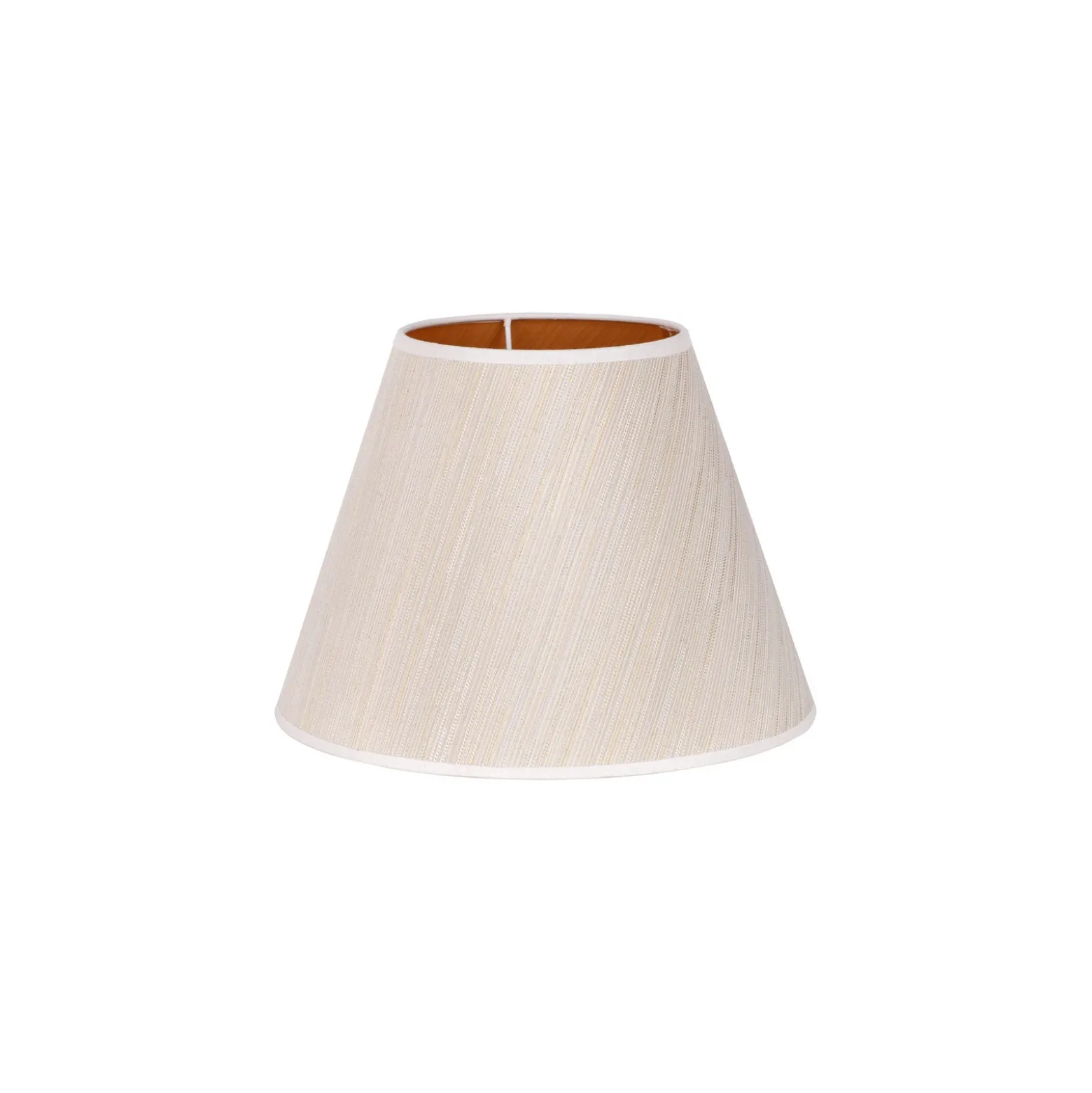 Pantalla de lámpara Sofia Altura 21 cm, rayas blancas/doradas