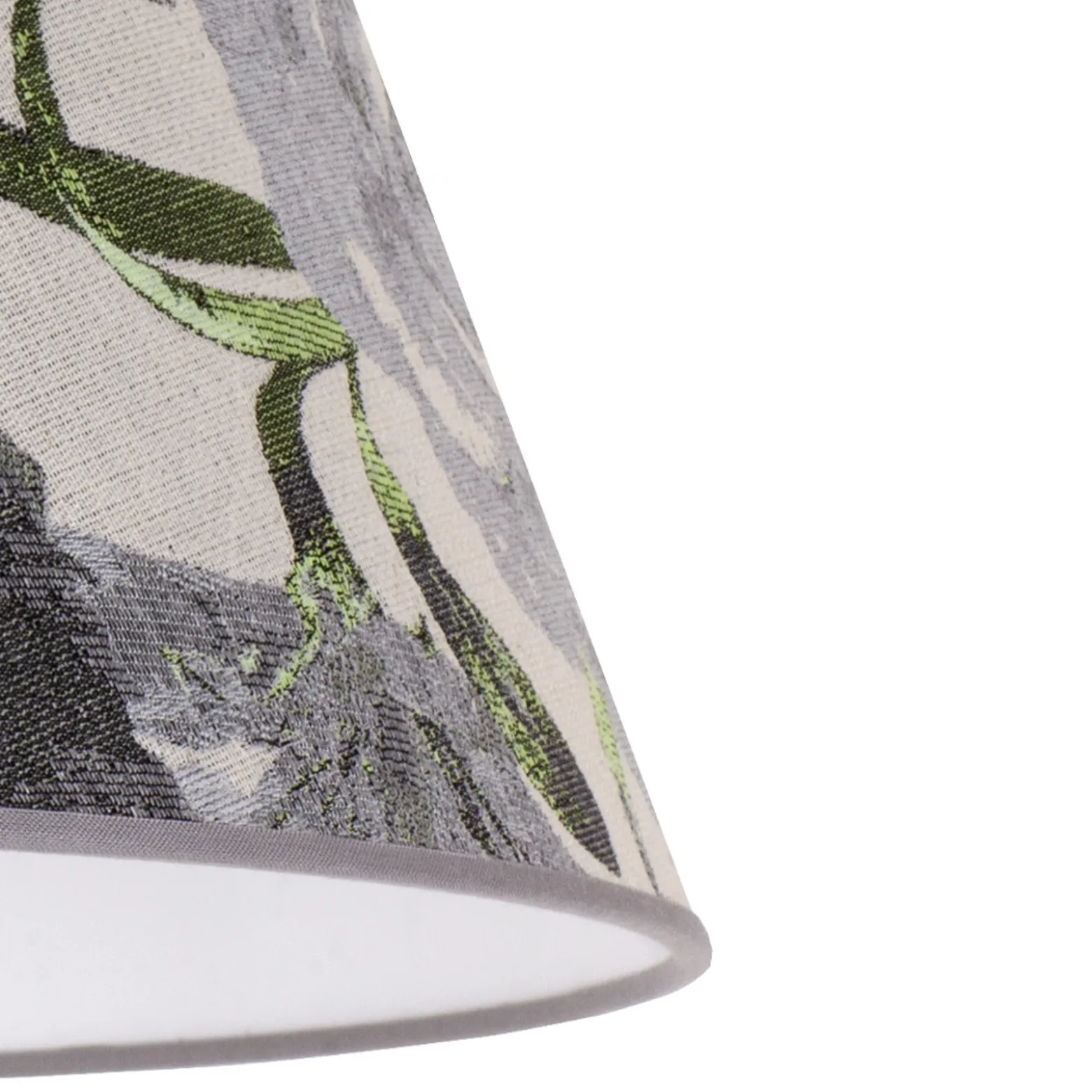 Pantalla de lámpara Sofia Altura 31 cm, estampado floral gris