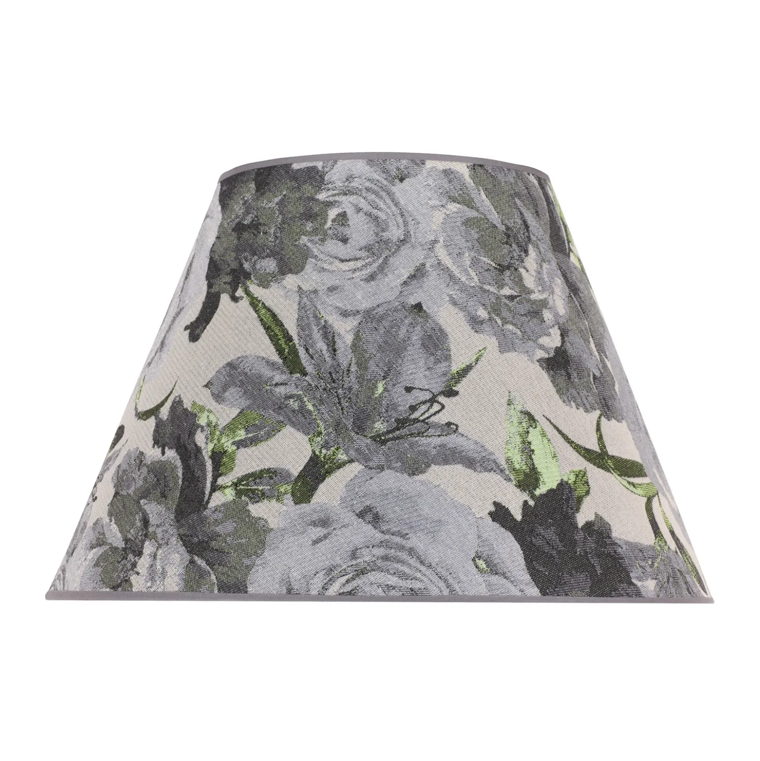 Pantalla de lámpara Sofia Altura 31 cm, estampado floral gris