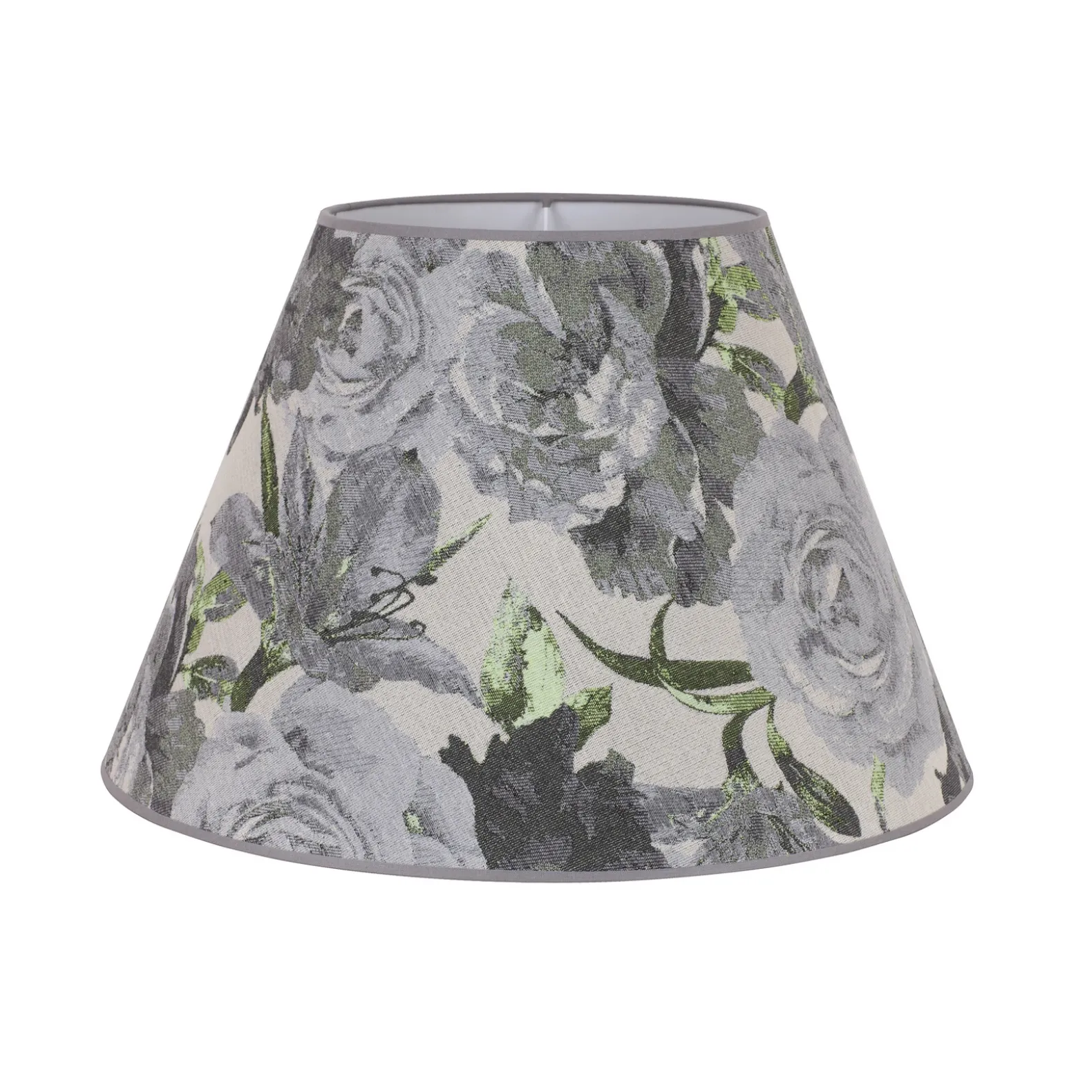 Pantalla de lámpara Sofia Altura 31 cm, estampado floral gris