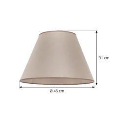 Pantalla de lámpara Sofia Altura 31 cm, beige veroni