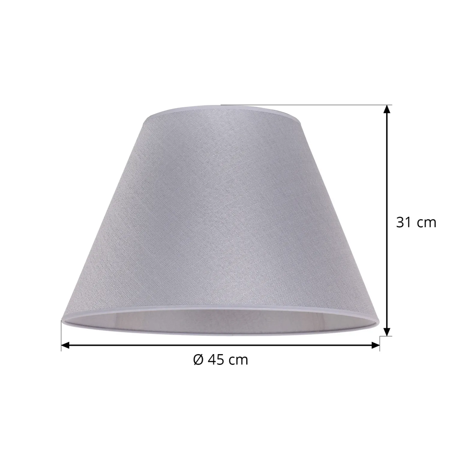 Pantalla de lámpara Sofia Altura 31 cm, gris veroni