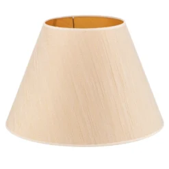Pantalla de lámpara Sofia Altura 31 cm, rayas blancas y doradas