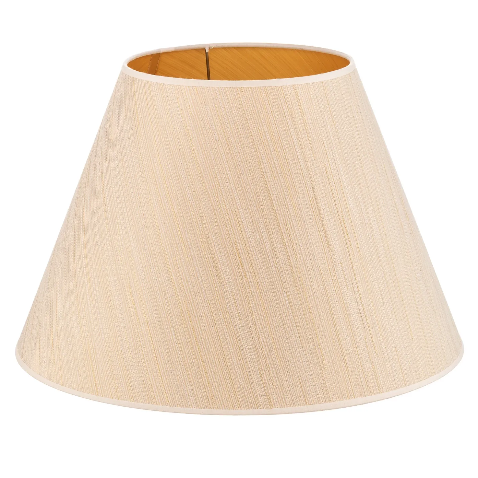 Pantalla de lámpara Sofia Altura 31 cm, rayas blancas y doradas