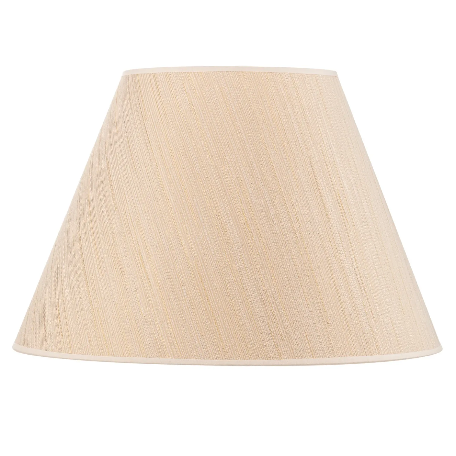 Pantalla de lámpara Sofia Altura 31 cm, rayas blancas y doradas