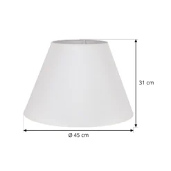 Pantalla de lámpara Sofia Altura 31 cm, crudo/blanco