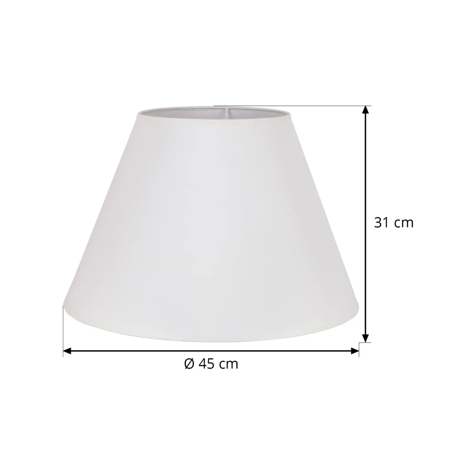 Pantalla de lámpara Sofia Altura 31 cm, crudo/blanco