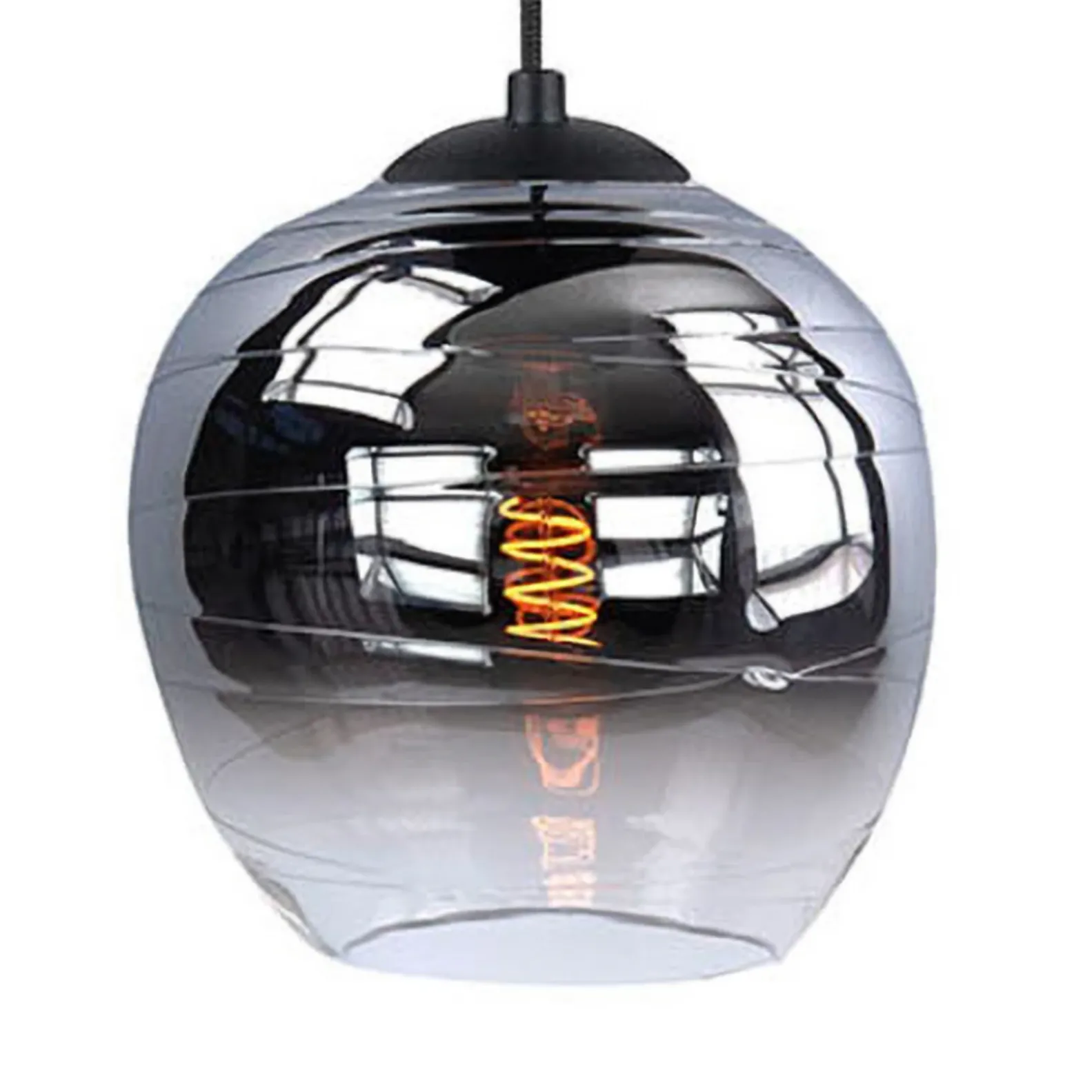 Pantalla Fantasy Apple, gris ahumado, Ø 22 cm, cristal