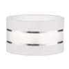 Pantalla Helen E27 Ø35/Altura20cm blanco/plateado