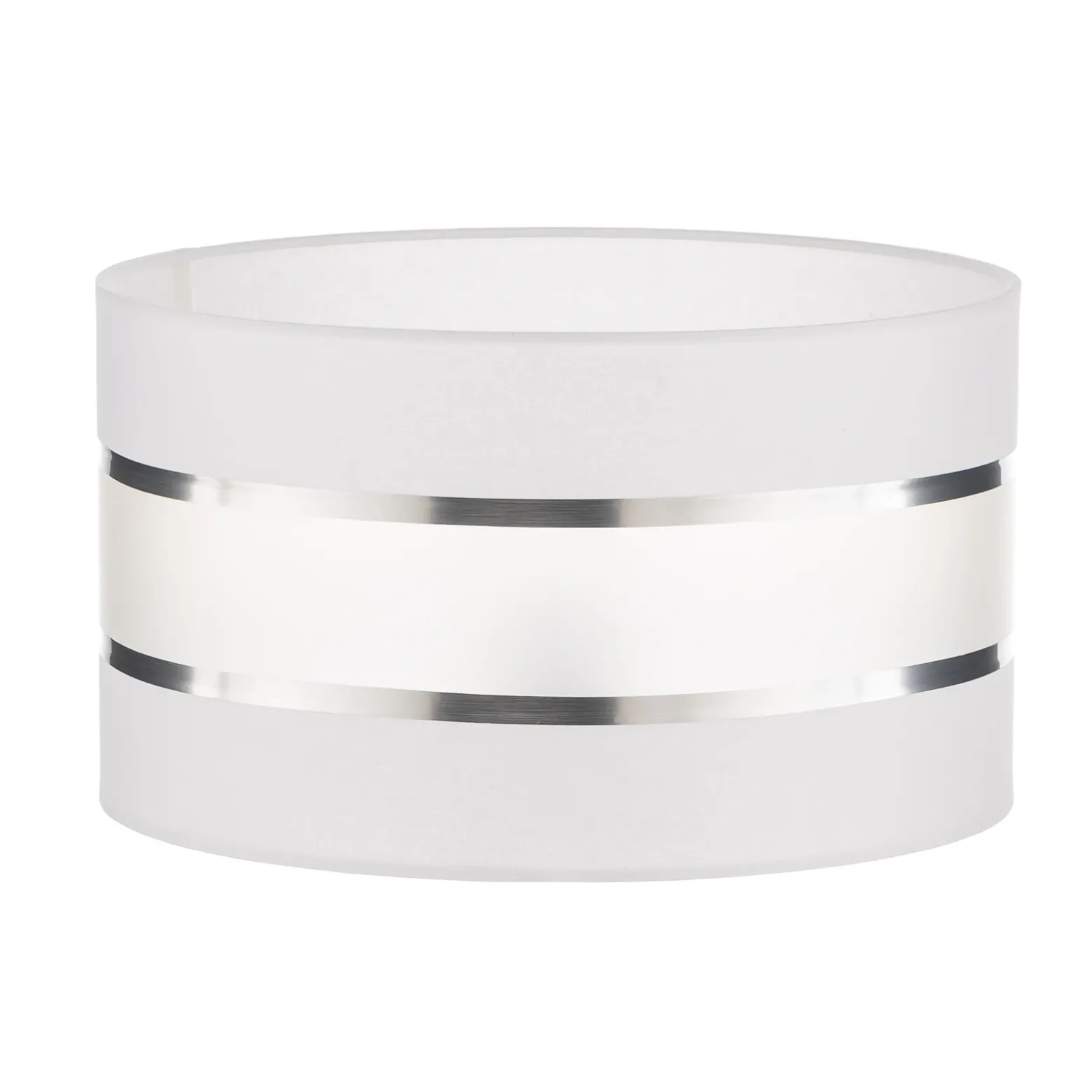 Pantalla Helen E27 Ø35/Altura20cm blanco/plateado