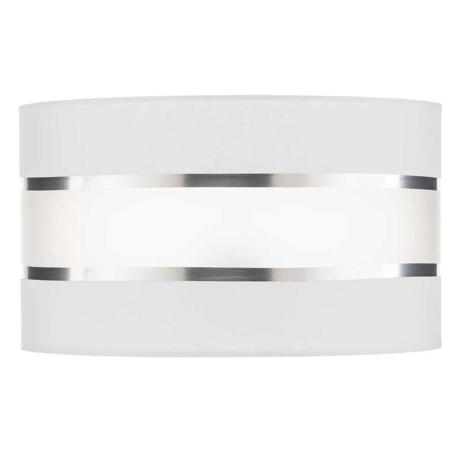 Pantalla Helen E27 Ø35/Altura20cm blanco/plateado