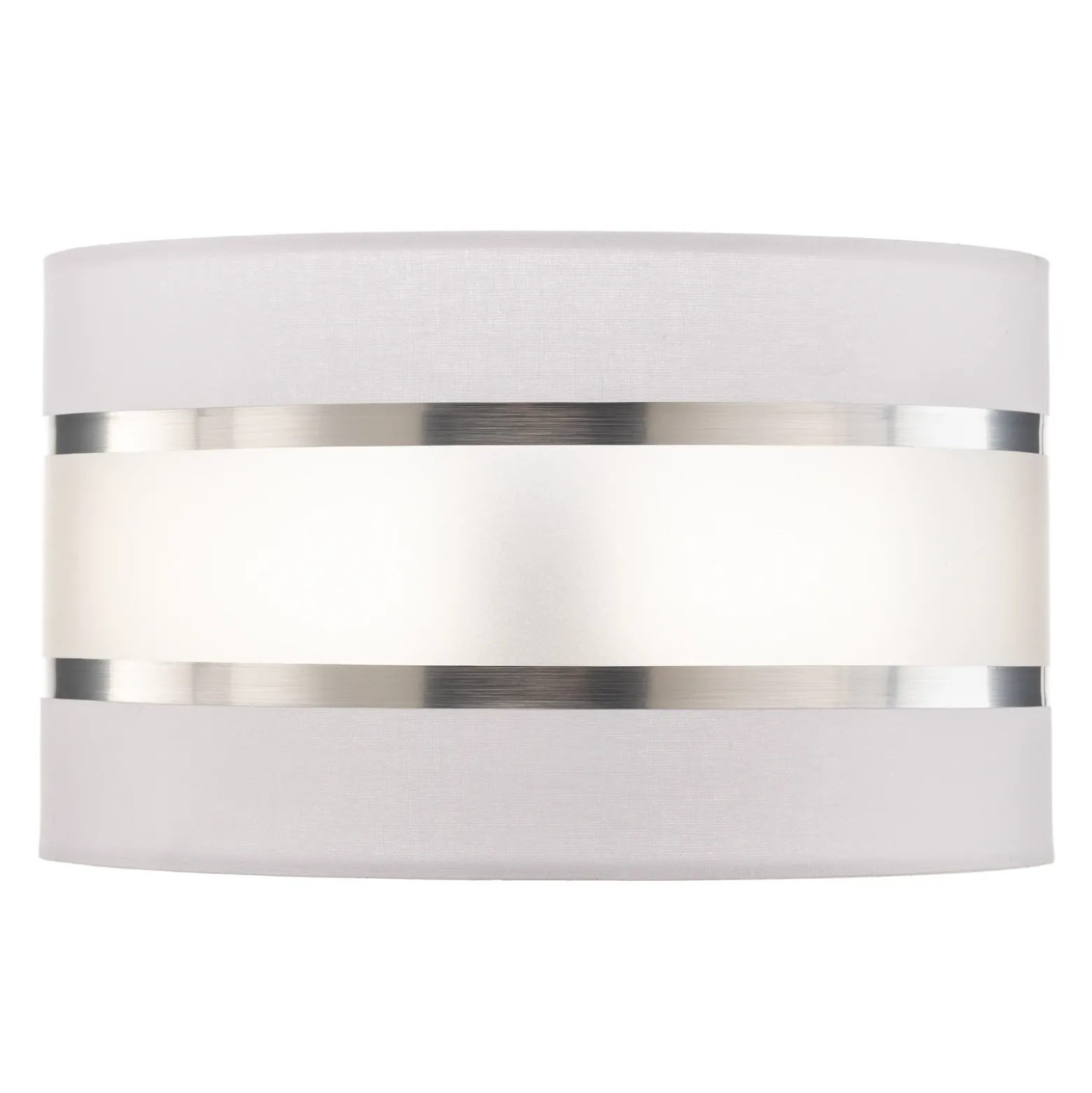 Pantalla Helen E27 Ø25/altura 15 cm blanco/plateado