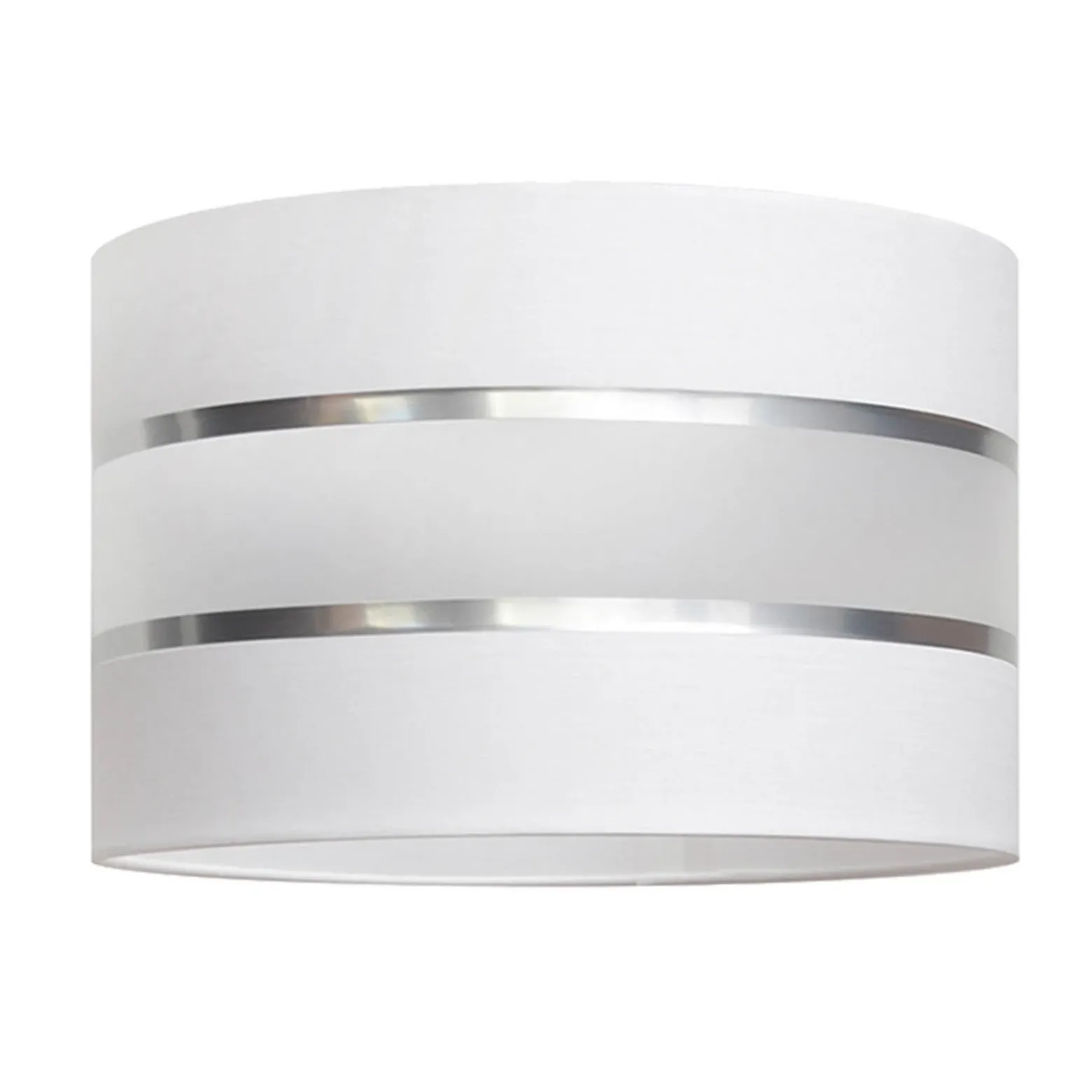Pantalla Helen E27 Ø25/altura 15 cm blanco/plateado