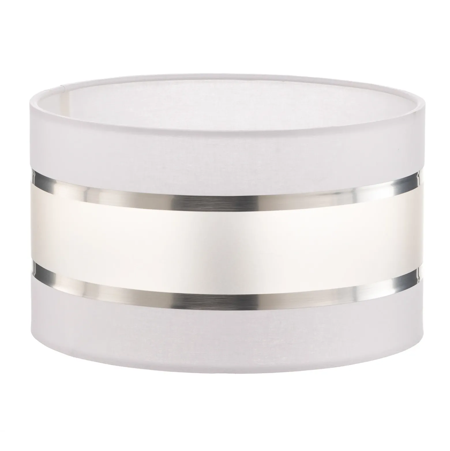 Pantalla Helen E27 Ø25/altura 15 cm blanco/plateado