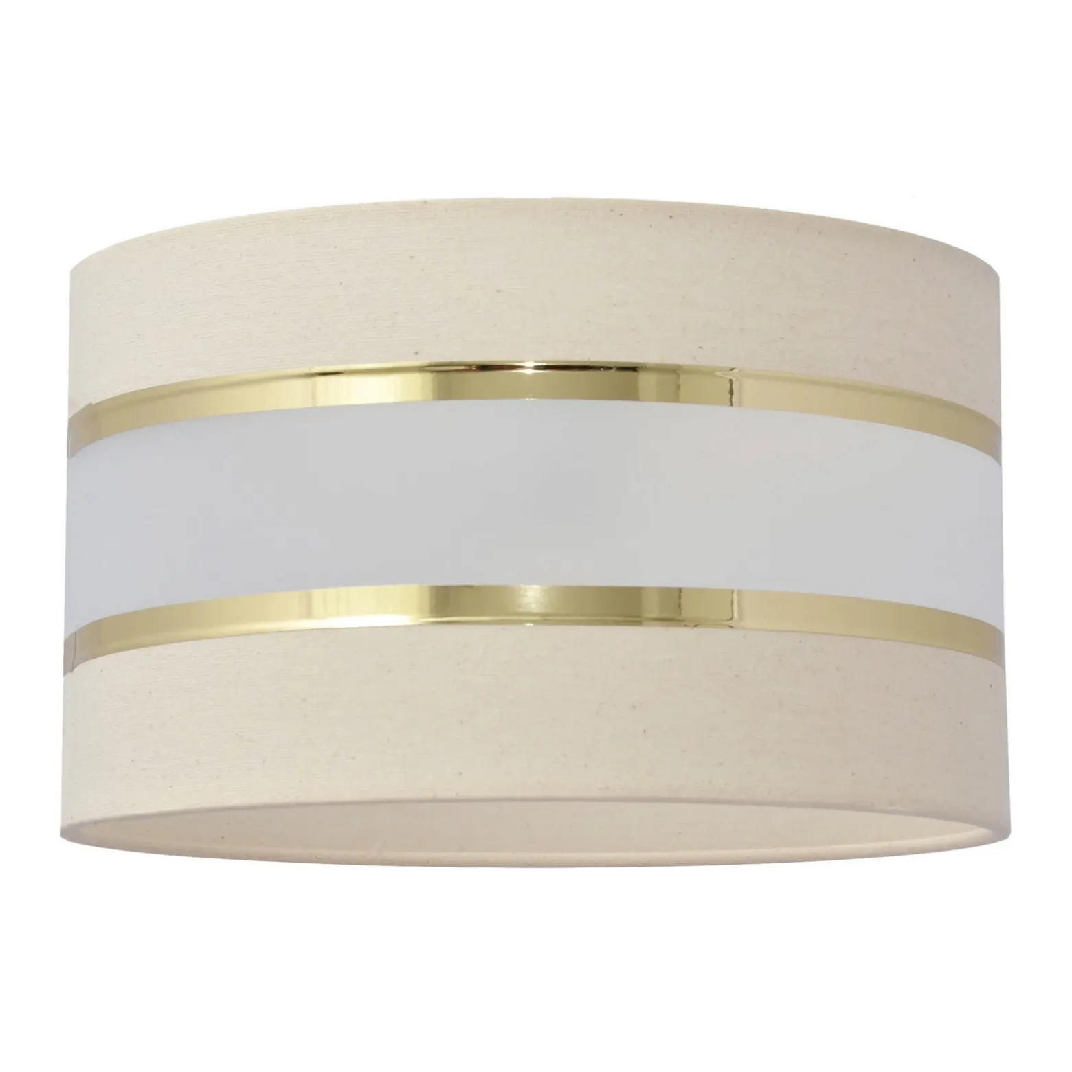 Pantalla Helen E27 Ø25/altura 15 cm crudo-dorado