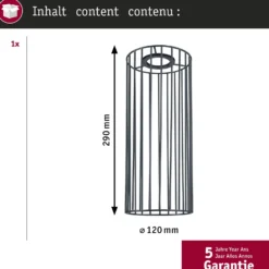 Pantalla Paulmann URail Biraha 2Easy, antracita, Ø 12 cm