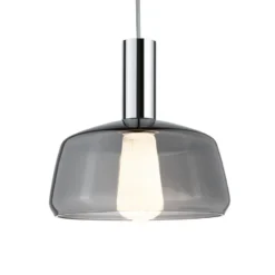 Pantalla Paulmann URail Neila 2Easy, Ø 23 cm, cristal ahumado