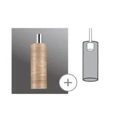 Pantalla Paulmann URail Vitus 2Easy, madera, Ø 11 cm