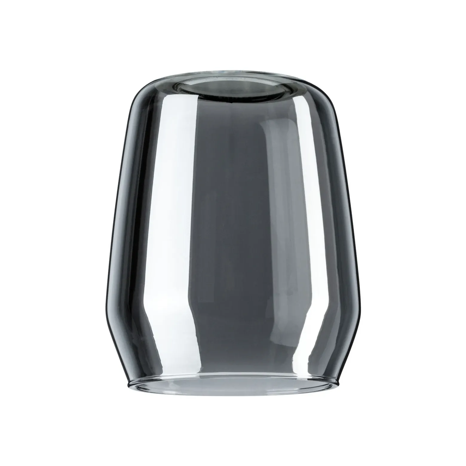 Pantalla Paulmann Vento, gris humo, Ø 8 cm, cristal