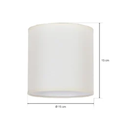 Pantalla Roller algodón crudo Ø15cm Altura 15cm