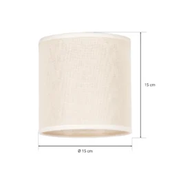Pantalla Roller, beige, Ø 15 cm, altura 15 cm