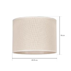 Pantalla Roller, beige, Ø 25 cm, altura 18 cm