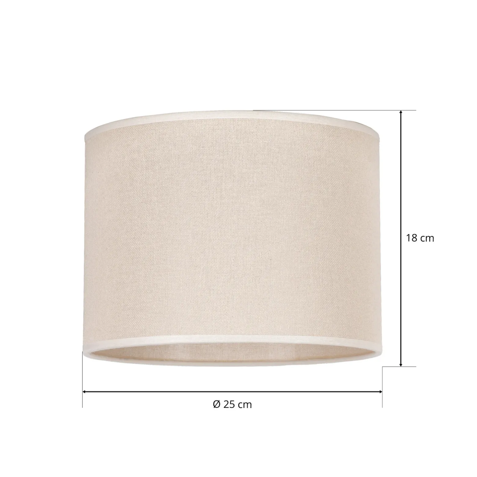 Pantalla Roller, beige, Ø 25 cm, altura 18 cm