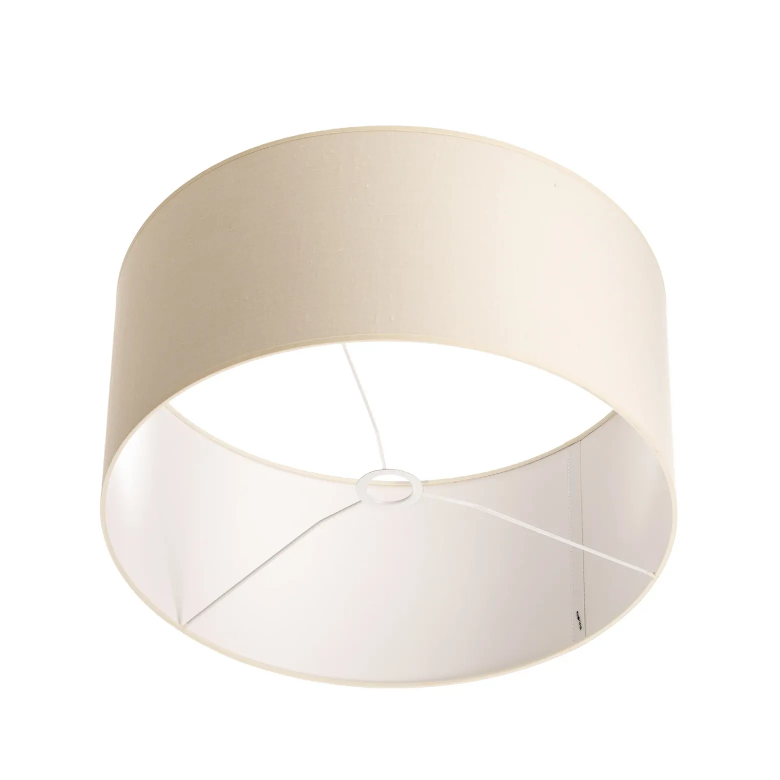 Pantalla Roller de algodón crudo Ø50cm Altura 24cm