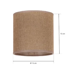 Pantalla Roller, marrón claro, Ø 15 cm, altura 15 cm
