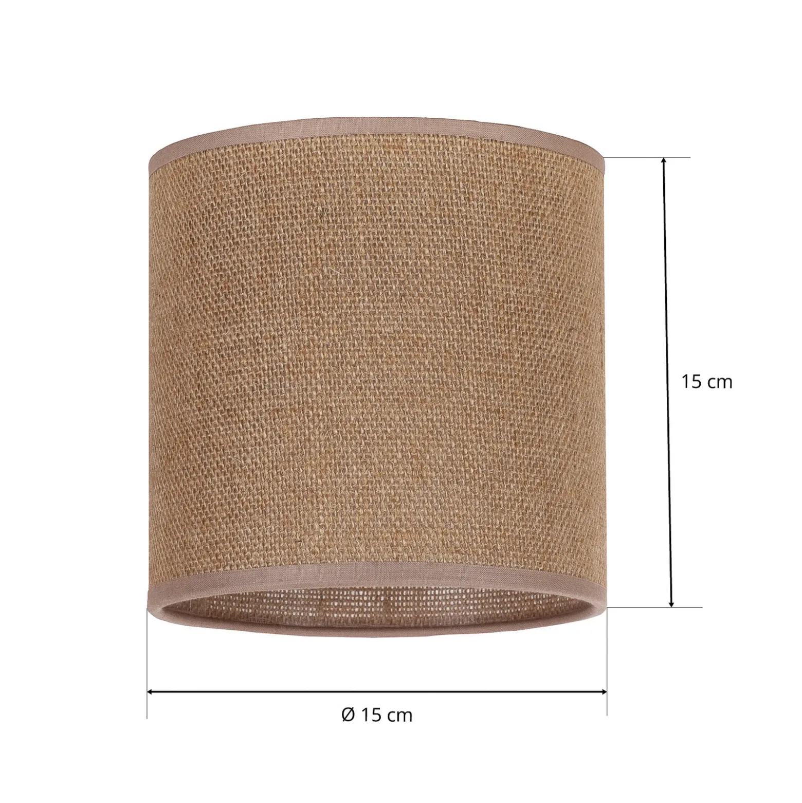 Pantalla Roller, marrón claro, Ø 15 cm, altura 15 cm