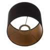 Pantalla Soho, negro/dorado, textil, Ø 18 cm