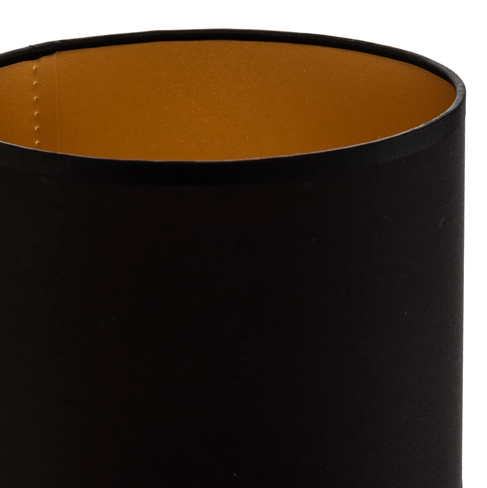 Pantalla Soho, negro/dorado, textil, Ø 18 cm